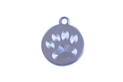 Rvs rond-poot 20mm     RVS ID-penning - Hondenpenning - Kattenpenning