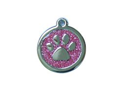 Rond Shine  poot 25mm     ID-penning - Hondenpenning - Kattenpenning