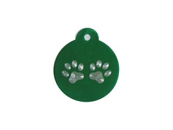 Penning Rond 24mm Design Pootjes     ID-penning - Hondenpenning - Kattenpenning