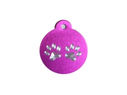 Penning Rond 24mm Design Pootjes     ID-penning - Hondenpenning - Kattenpenning