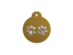 Penning Rond Design Pootjes      ID-penning - Hondenpenning - Kattenpenning