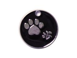 ACTIE! Rond - pootjes 25 mm     ID-penning - Hondenpenning - Kattenpenning